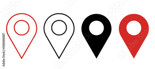 New location map icons. location marker. location pin