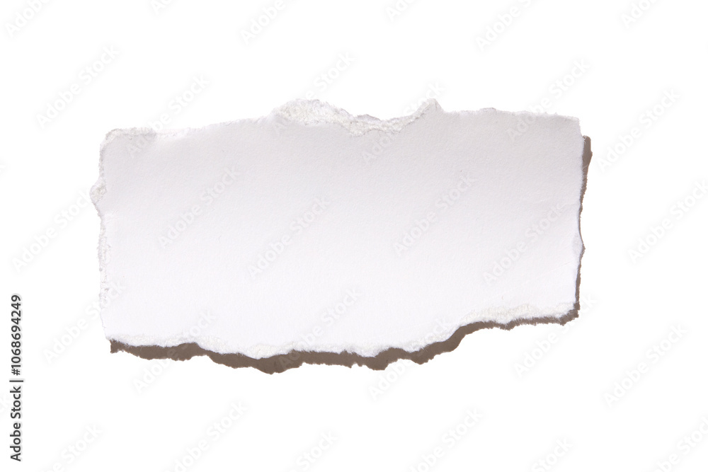 Torn peace of paper on white background Torn peace of paper on white background