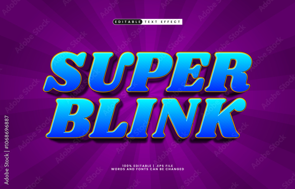 super blink editable text effect with a kids and play text style super blink editable text effect with a kids and play text style