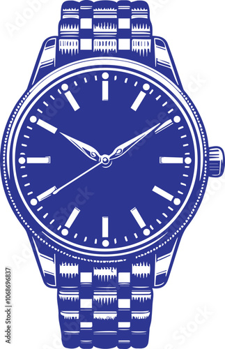 Vintage Smart Watch Design Illustration