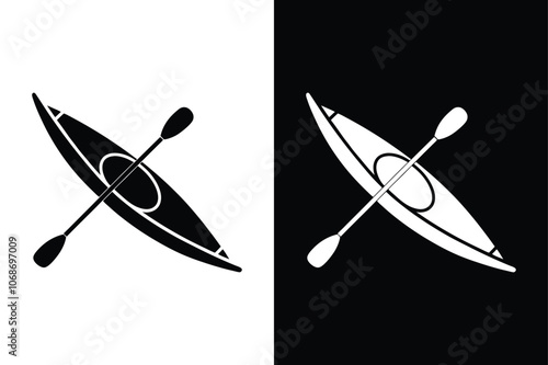 Kayak Icon - Illustration on White Background Vector Art Illustration on white background.