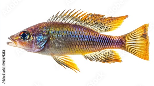 Close-Up of a Vibrant Cichlid Fish