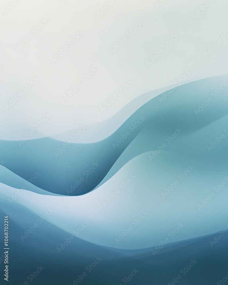 Abstract Blue Waves in Gradient Background. Abstract Blue Waves in Gradient Background.