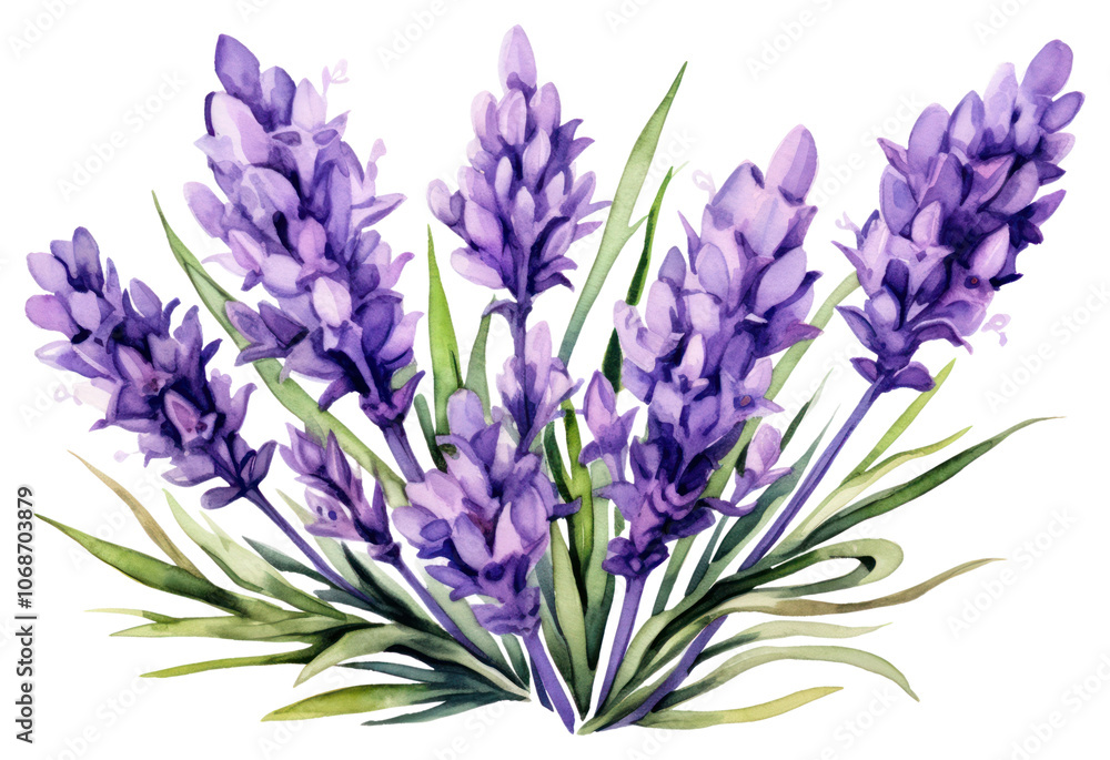 Obraz premium PNG Lavender blossom flower purple.