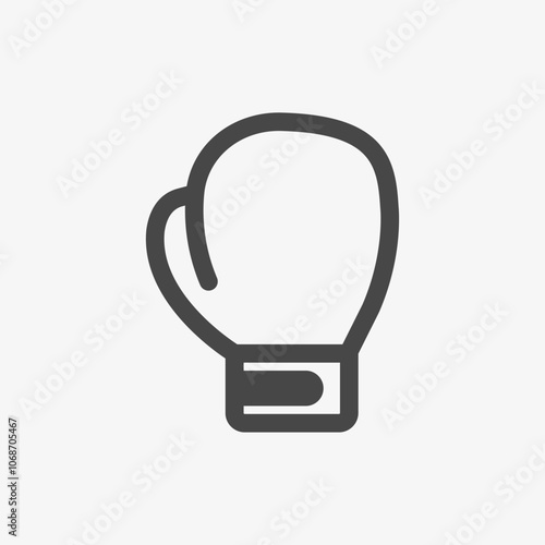 Boxing Glove Line Icon. Vector illustration