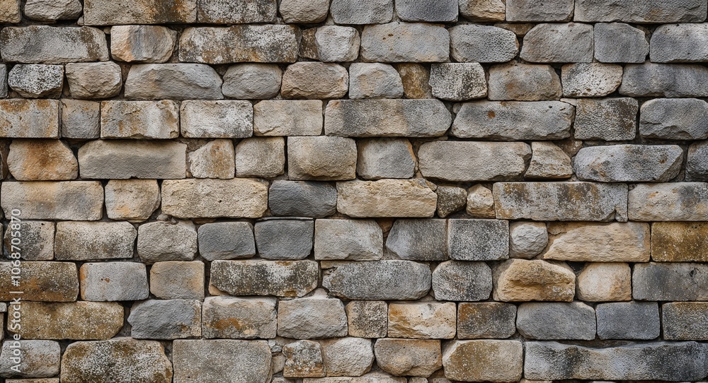 Aged stone wall background with texture for natural historic appeal Aged stone wall background with texture for natural historic appeal
