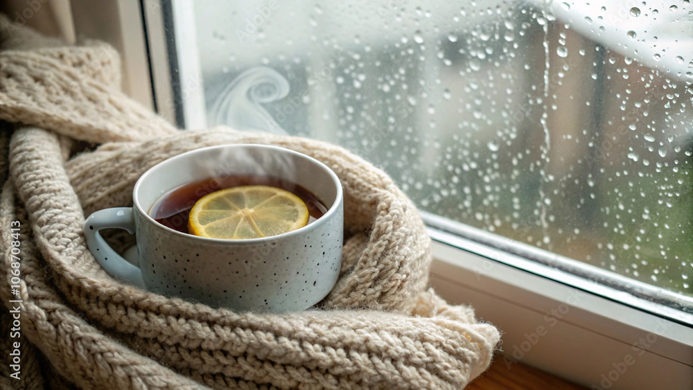 Pumpkin spice latte with cinnamon stick, background, November