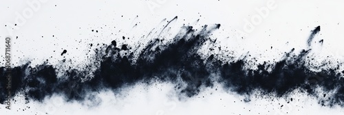 An abstract spray texture that features a stunning gradient of various black tones, which together resemble a fluid wavelike form with a grainy and deeply artistic appearance that captivates the eye