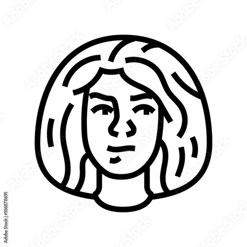 guilt woman expression line icon vector. guilt woman expression sign. isolated contour symbol black illustration