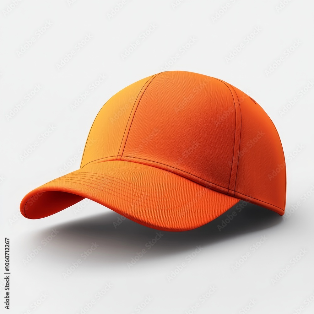 Fototapeta premium realistic high quality Orange baseball hat mockup isolated 