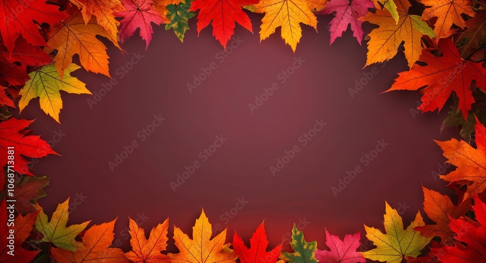 Vibrant autumn leaves background with rich reds and oranges Vibrant autumn leaves background with rich reds and oranges