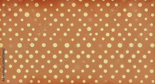 Vintage polka dots background with warm tones for retro feel