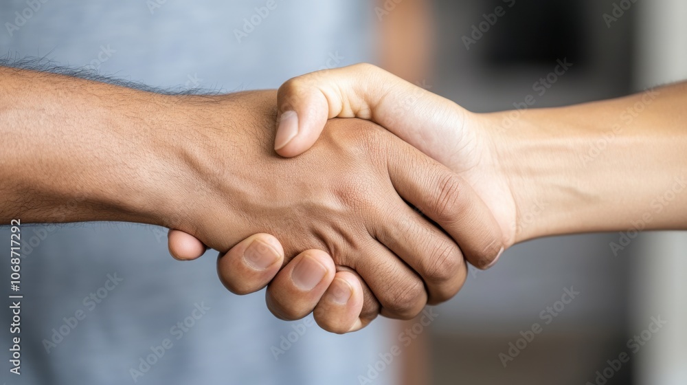 団結と合意を象徴する多様な握手