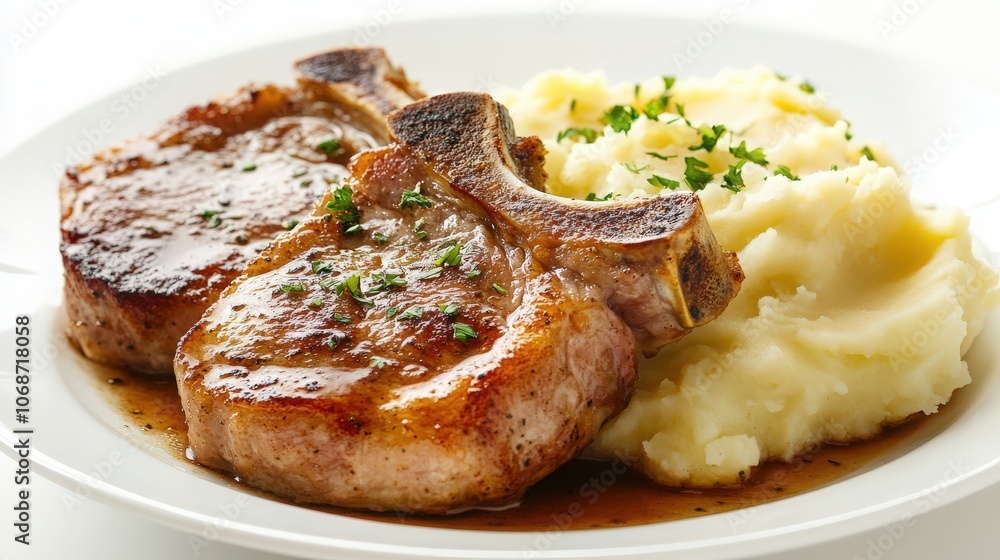 pork chop with mashed potatoes pork chop with mashed potatoes