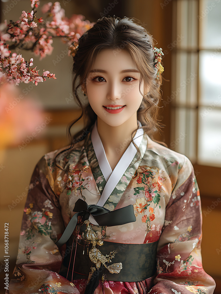 A korean lady in Hanbok A korean lady in Hanbok