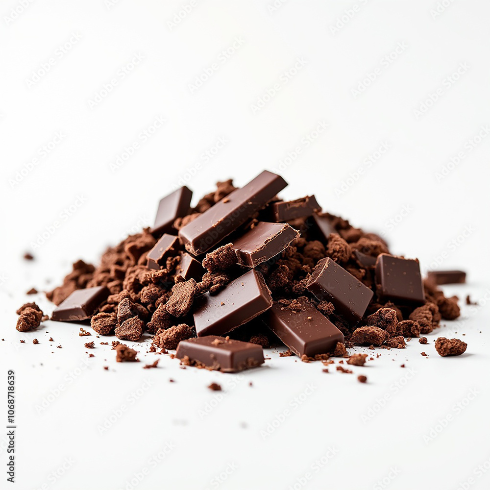 Chocolate thins with white cream filling isolated on white,Chocolate Covered Caramels Sprinkled with Sea Salt Chocolate thins with white cream filling isolated on white,Chocolate Covered Caramels Sprinkled with Sea Salt