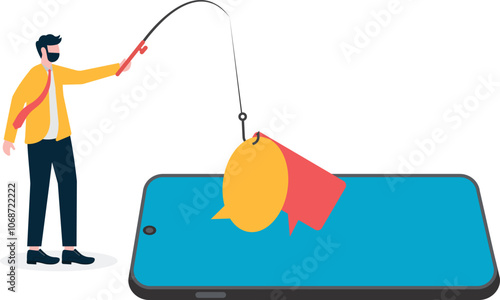 The chat messages on the phone were stolen by fish hooks.

