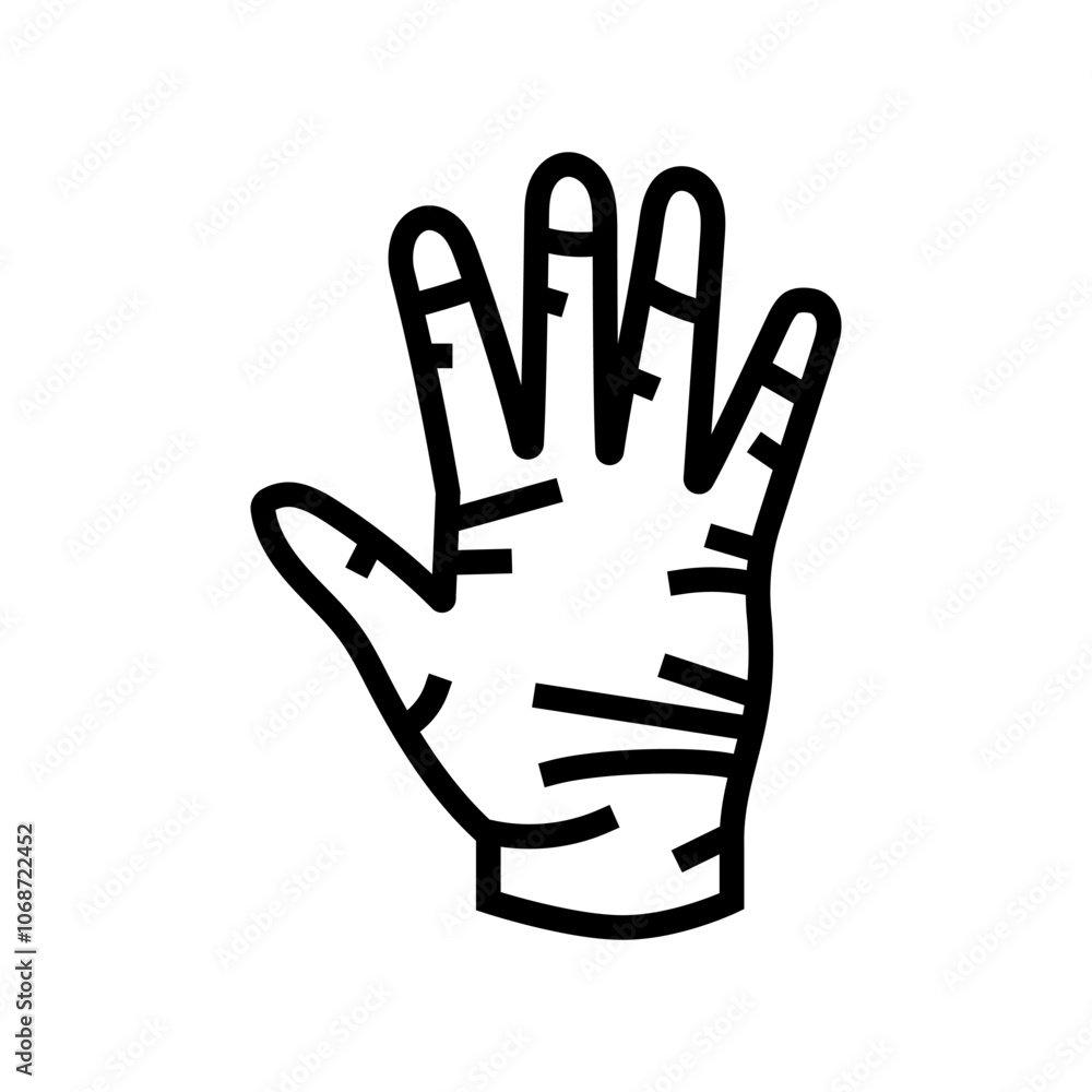 gloves for food handling line icon vector. gloves for food handling sign. isolated contour symbol black illustration gloves for food handling line icon vector. gloves for food handling sign. isolated contour symbol black illustration