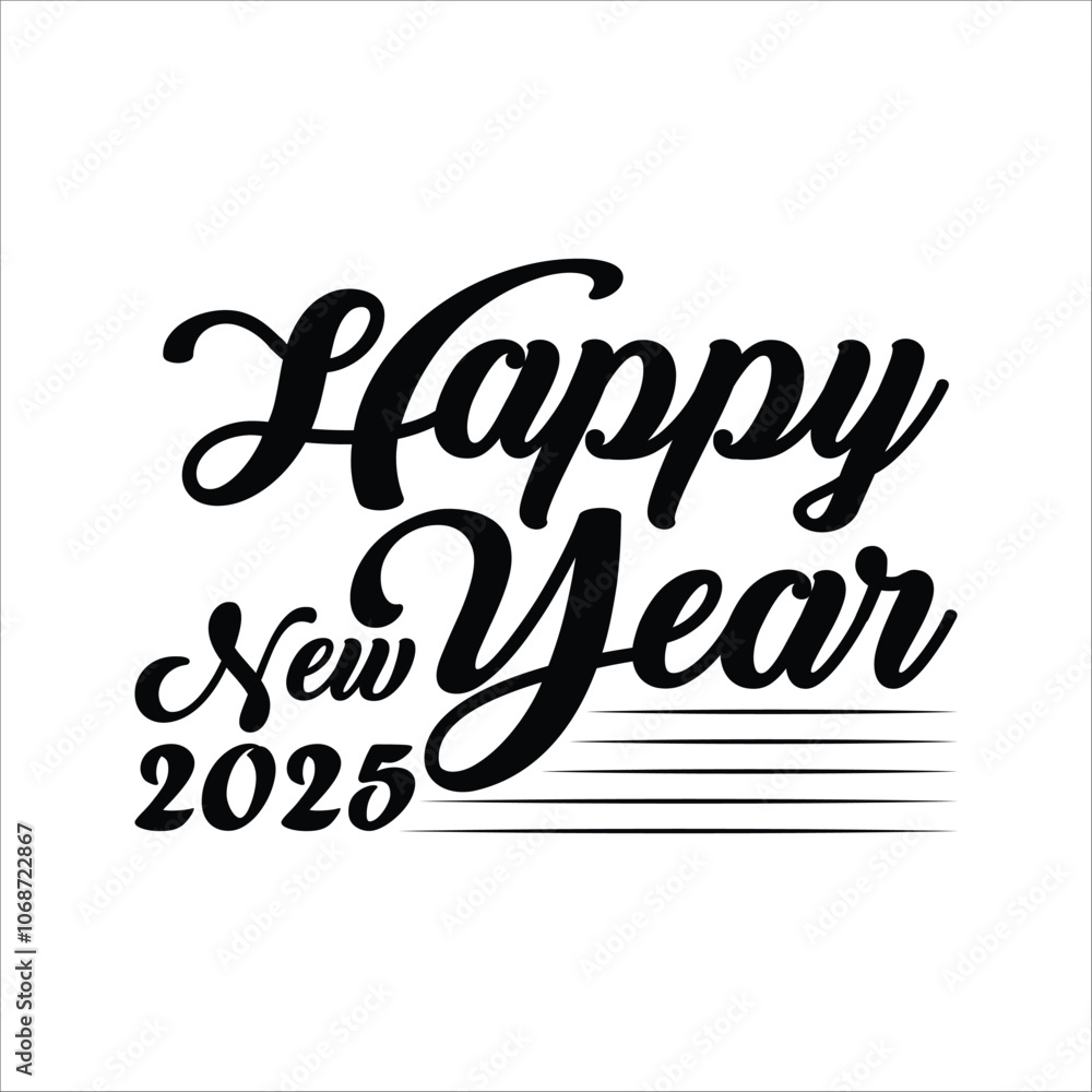 Happy new year logo new year typography Happy new year logo new year typography
