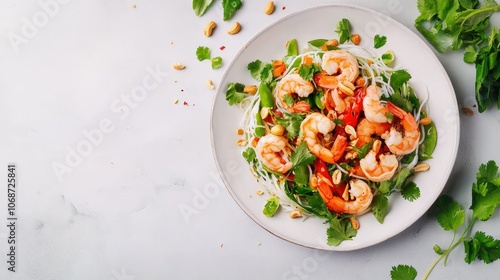 Fresh Shrimp Salad with Greens and Herbs