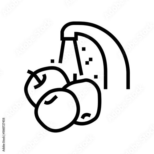 hygiene food safety line icon vector. hygiene food safety sign. isolated contour symbol black illustration