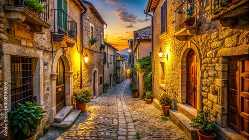 Long Exposure Narrow Street Castel San Vincenzo Italy