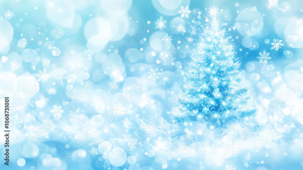 Light wave Christmas tree with snowflakes Light wave Christmas tree with snowflakes