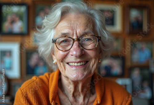 Ai generates heartwarming portrait of lgbtq+ elder smiling with joy and warmth