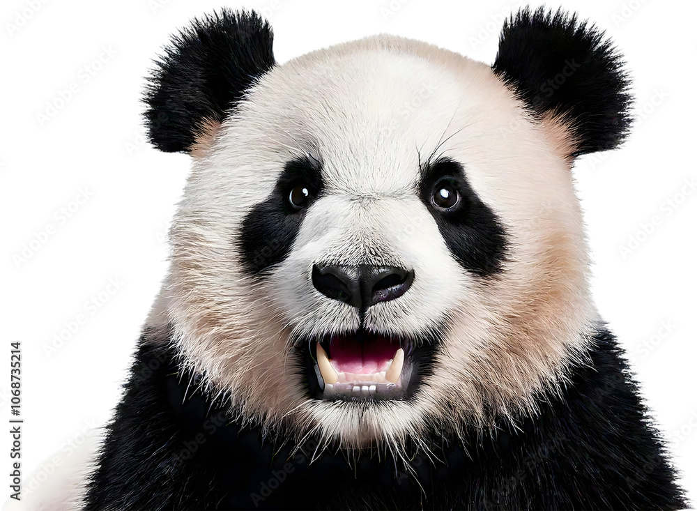 Fototapeta premium Cheerful Panda Smiling with Bright Eyes