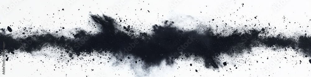 This captivating abstract design features a bold black spray gradient with a grainy effect, creating a minimal yet trendy appeal that attracts viewers. It exemplifies contemporary arts simplicity