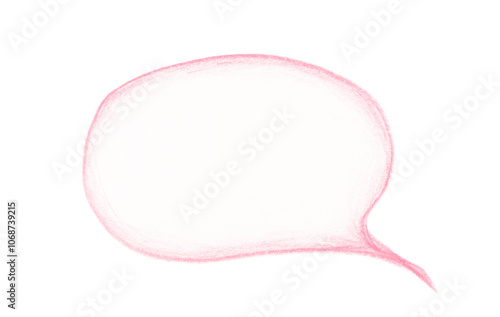 Wallpaper Mural Hand drawn speech bubble colored pencil on transparent background Torontodigital.ca
