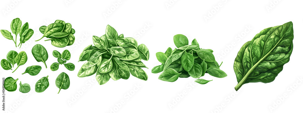 A collection of various basil leaves showcasing their different shapes and textures, perfect for culinary and botanical illustrations. A collection of various basil leaves showcasing their different shapes and textures, perfect for culinary and botanical illustrations.