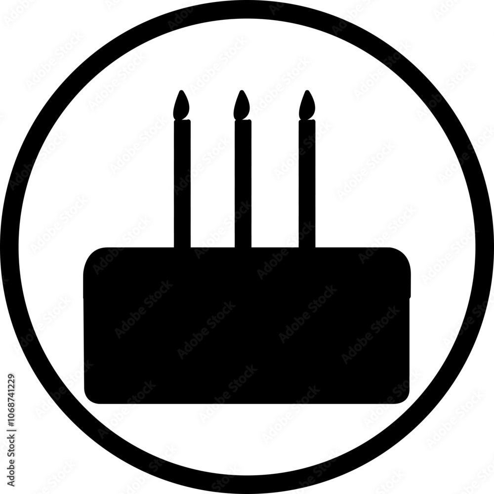 Happy birthday single vector icon Happy birthday single vector icon