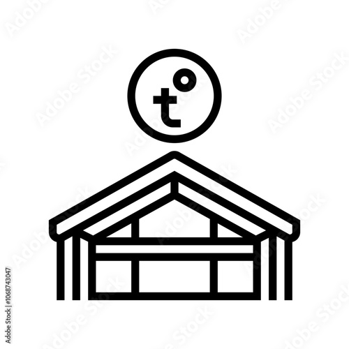 attic insulation home maintenance line icon vector. attic insulation home maintenance sign. isolated contour symbol black illustration