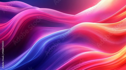 Wallpaper Mural Abstract background of vibrant, flowing, colorful, wavy lines. Torontodigital.ca