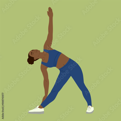 fitness woman doing exercise, vector illustration