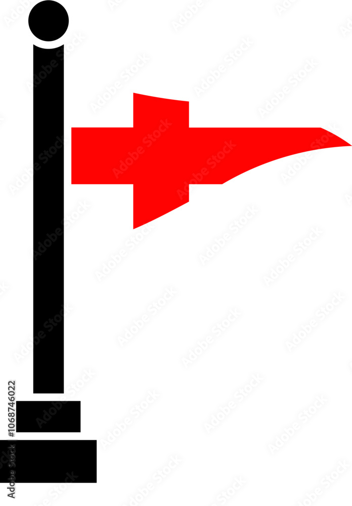 Georgia Flag in Triangular shape Georgia Flag in Triangular shape