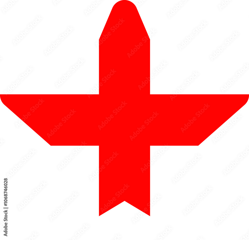 Obraz premium Georgia Flag In Star Shape