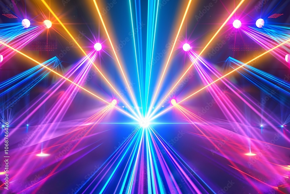 Vibrant Light Display at a Concert Event Vibrant Light Display at a Concert Event