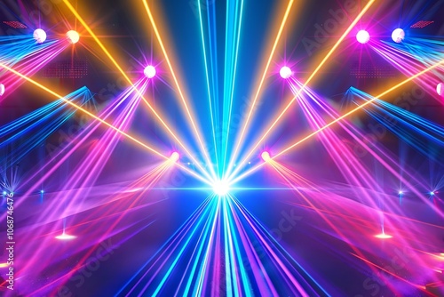Vibrant Light Display at a Concert Event