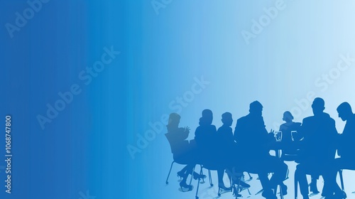 Elegant Blue Meeting Background: A Professional and Serene Setting