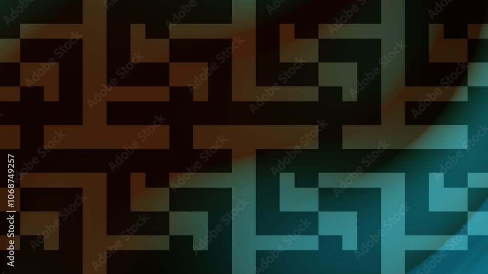 Abstract geometric pattern animation with shades of brown and blue suitable for background design, textiles, packaging, and web graphics. Great for modern aesthetics. Abstract geometric pattern animation with shades of brown and blue suitable for background design, textiles, packaging, and web graphics. Great for modern aesthetics.