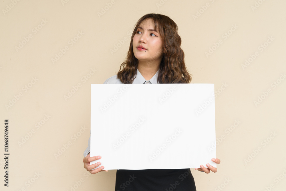 Portrait of Beautiful And Young Cute Asian Woman Against Plain Background Outdoors Portrait of Beautiful And Young Cute Asian Woman Against Plain Background Outdoors