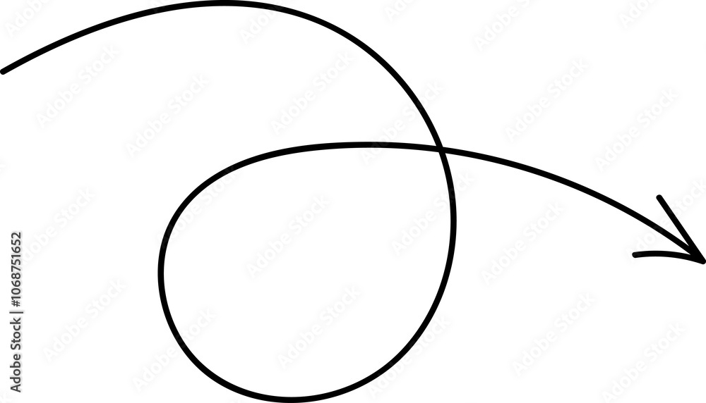 Grunge Sketch Handmade Watercolor Doodle Arrow Set. Creative illustration of black hand drawn arrows set isolated on background.