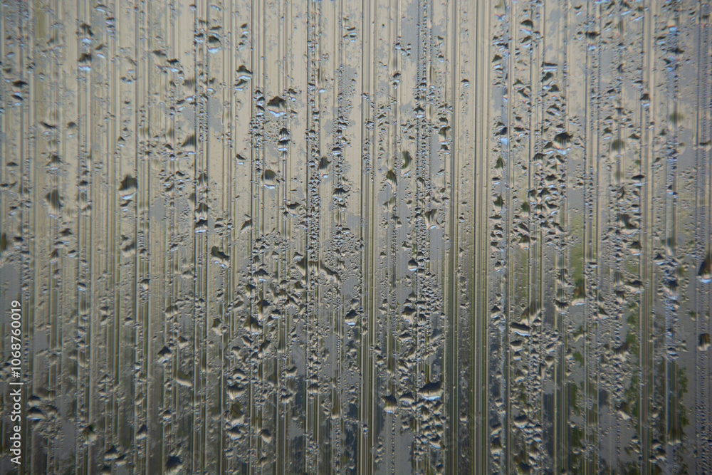 Water drops on polycarbonate Water drops on polycarbonate