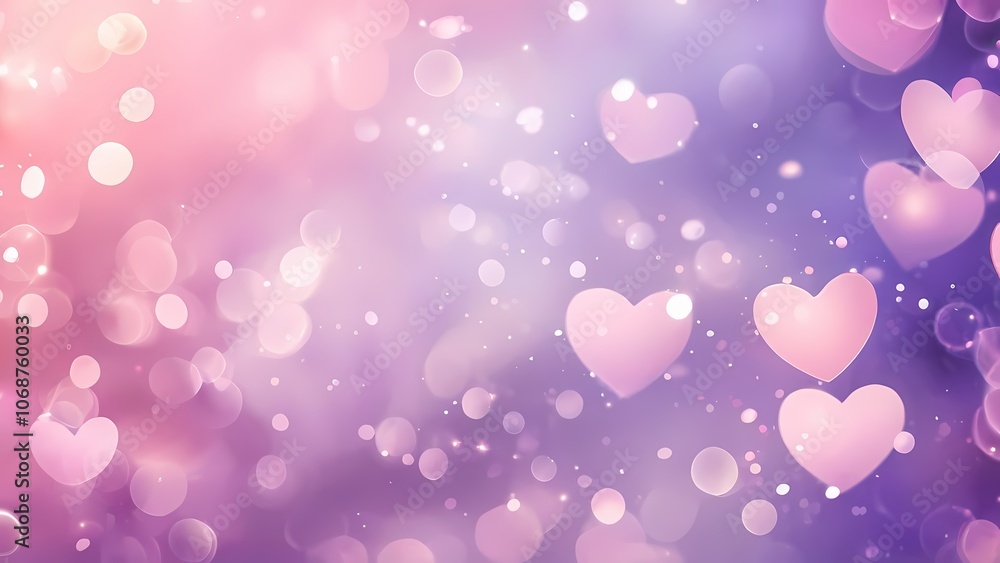 Tender and Romantic Valentine's Day Background with Pastel Pink and Blue Colors and Hearts Tender and Romantic Valentine's Day Background with Pastel Pink and Blue Colors and Hearts