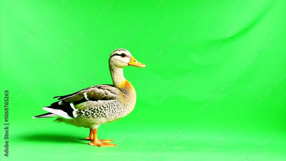 duck, goose on a green background. Chromakey duck, goose on a green background. Chromakey