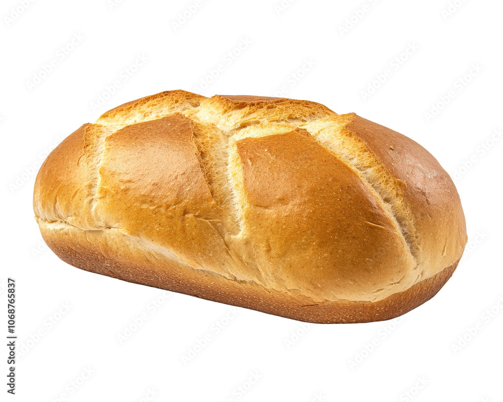 Freshly baked loaf of bread with golden crust and soft interior, perfect for sandwiches or toast Freshly baked loaf of bread with golden crust and soft interior, perfect for sandwiches or toast