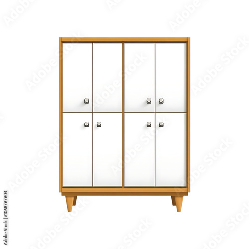 Locker isolated on a transparent background by AI generative.