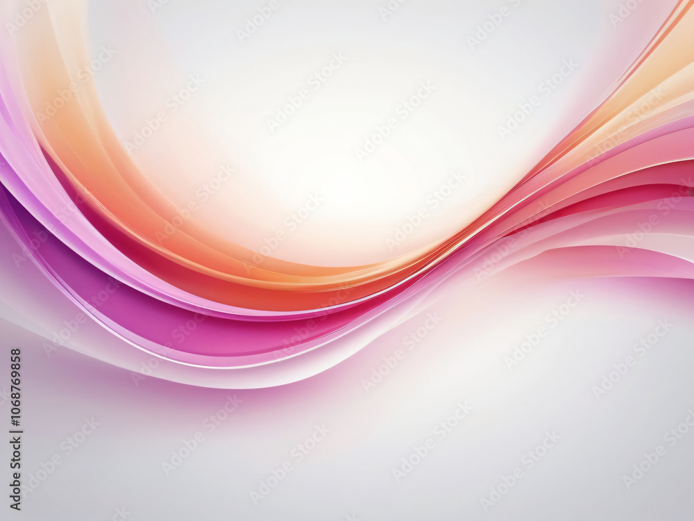 Obraz premium Smooth, abstract design with soft curves and ample blank space